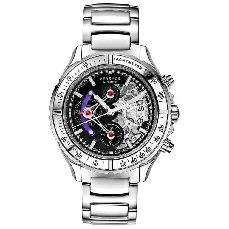 New Versace DV One Skeleton  Limited Ceramic Chronograph Watch For Sale