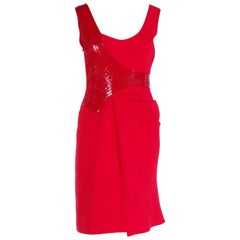 Neues VERSACE VERZIERTES rotes KLEID Gr. IT 40 und 46