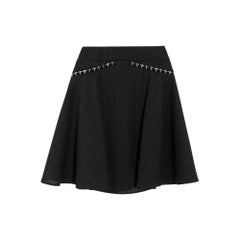 New Versace Flared Embellished Stretch Woven Skirt IT40 US 4