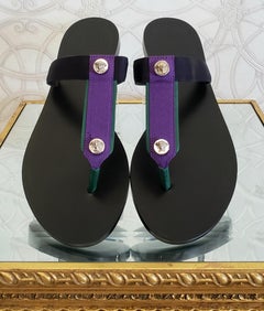 NEW VERSACE FLAT SANDALS with MEDUSA STUDS 36.5 - 6.5