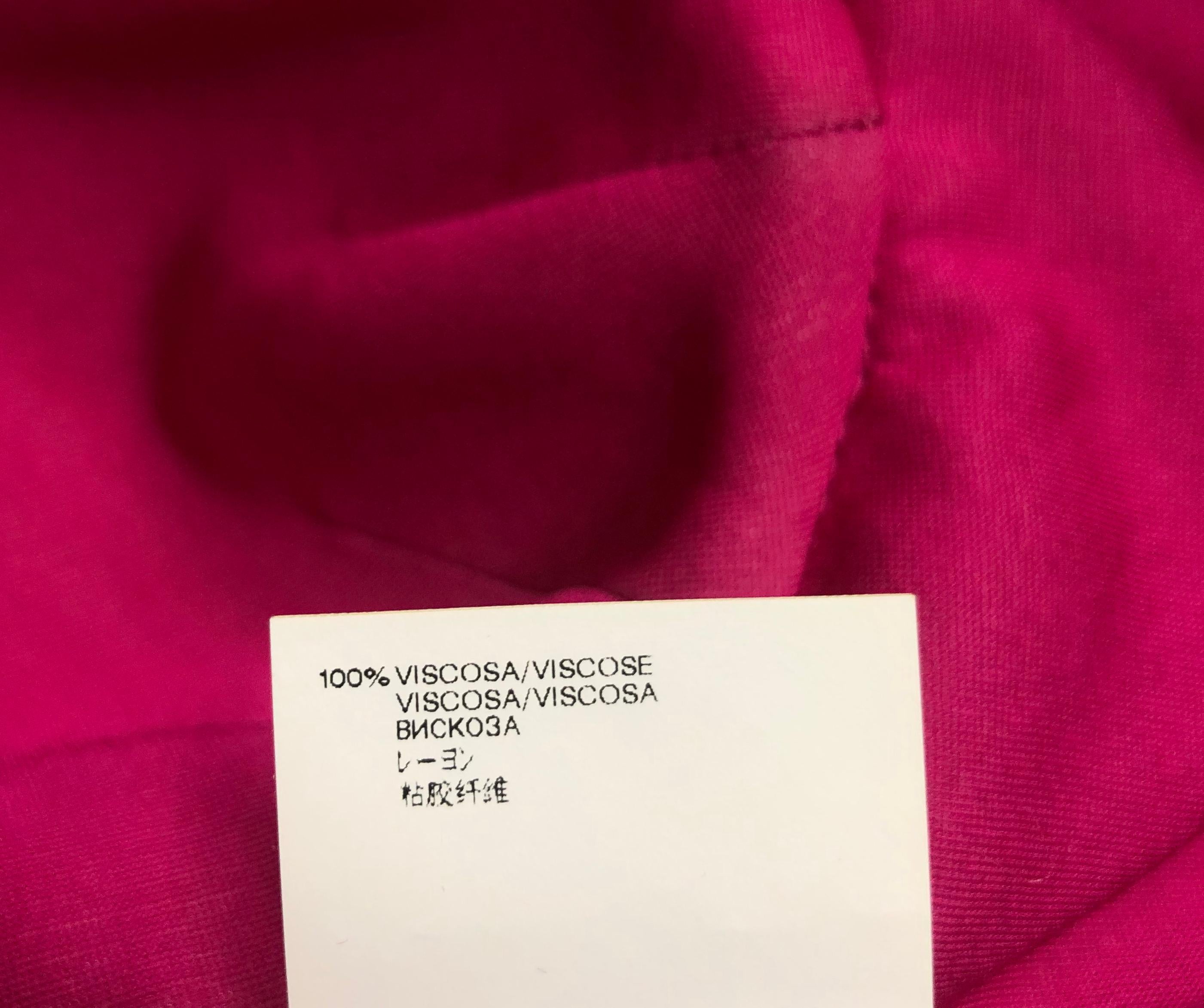 New VERSACE FUCHSIA PINK DRESS 40 - 4 6