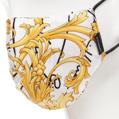 new VERSACE Gianni Signature gold Medusa Baroque 100% silk face mask