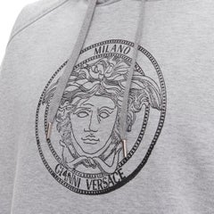 new VERSACE Gianni Vintage Medusa Logo print fleece cotton hoodie L
