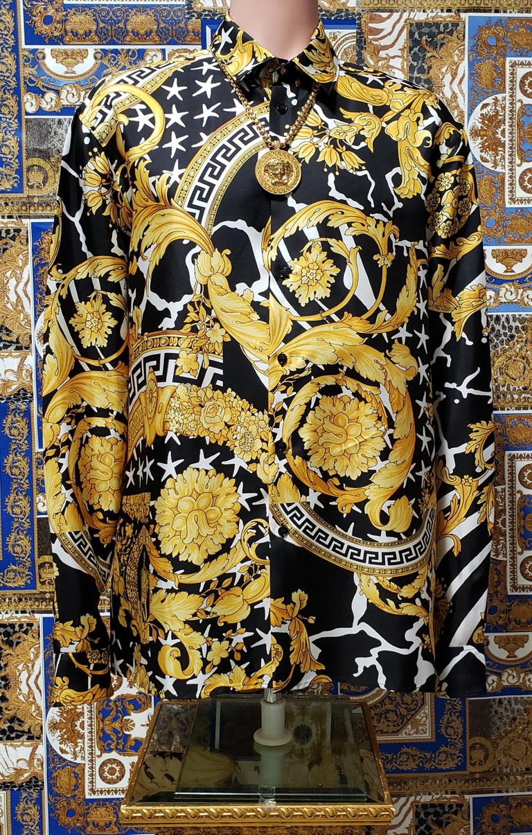 Versace big & tall silk shirts & tops Clearance