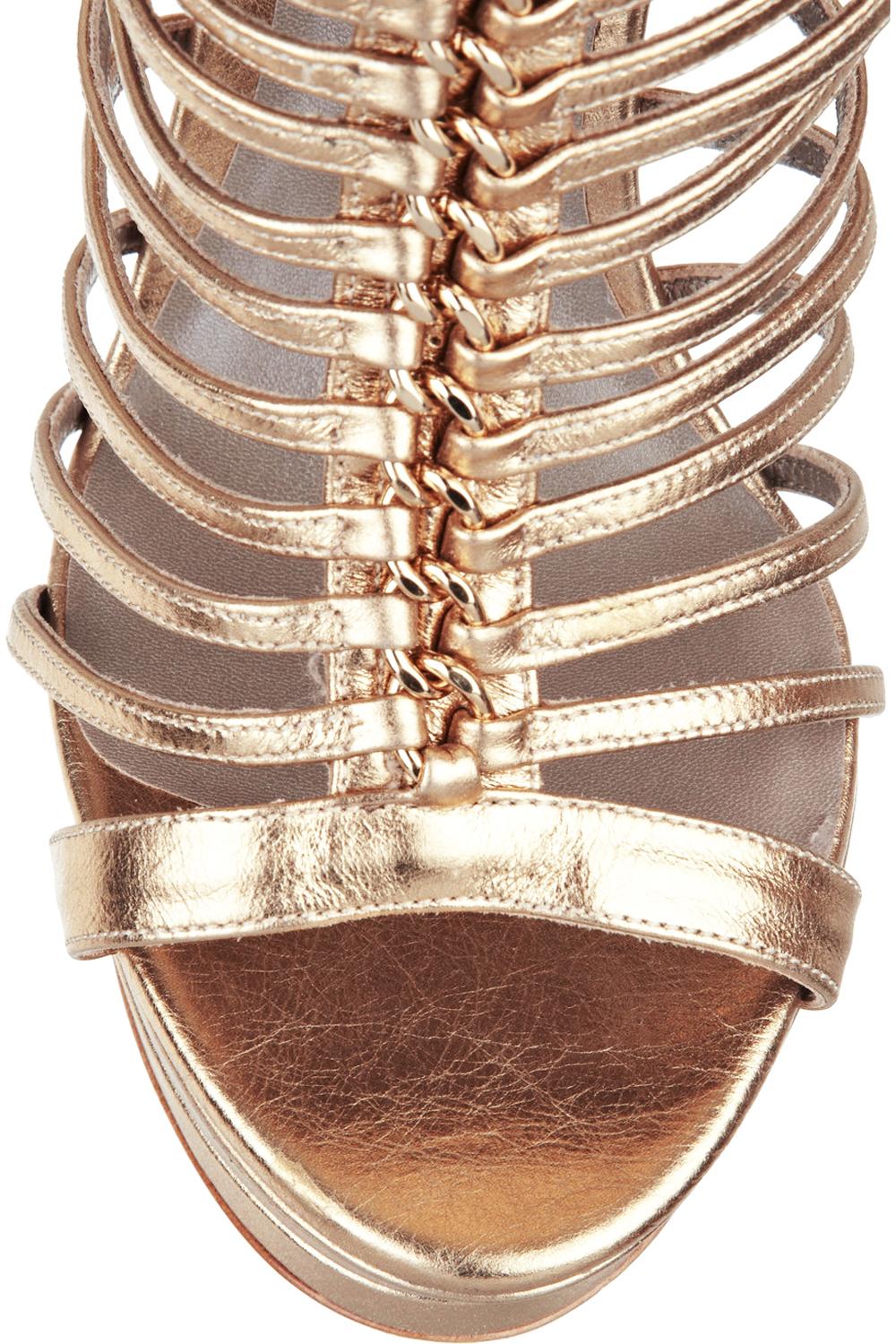gold gladiator shoes