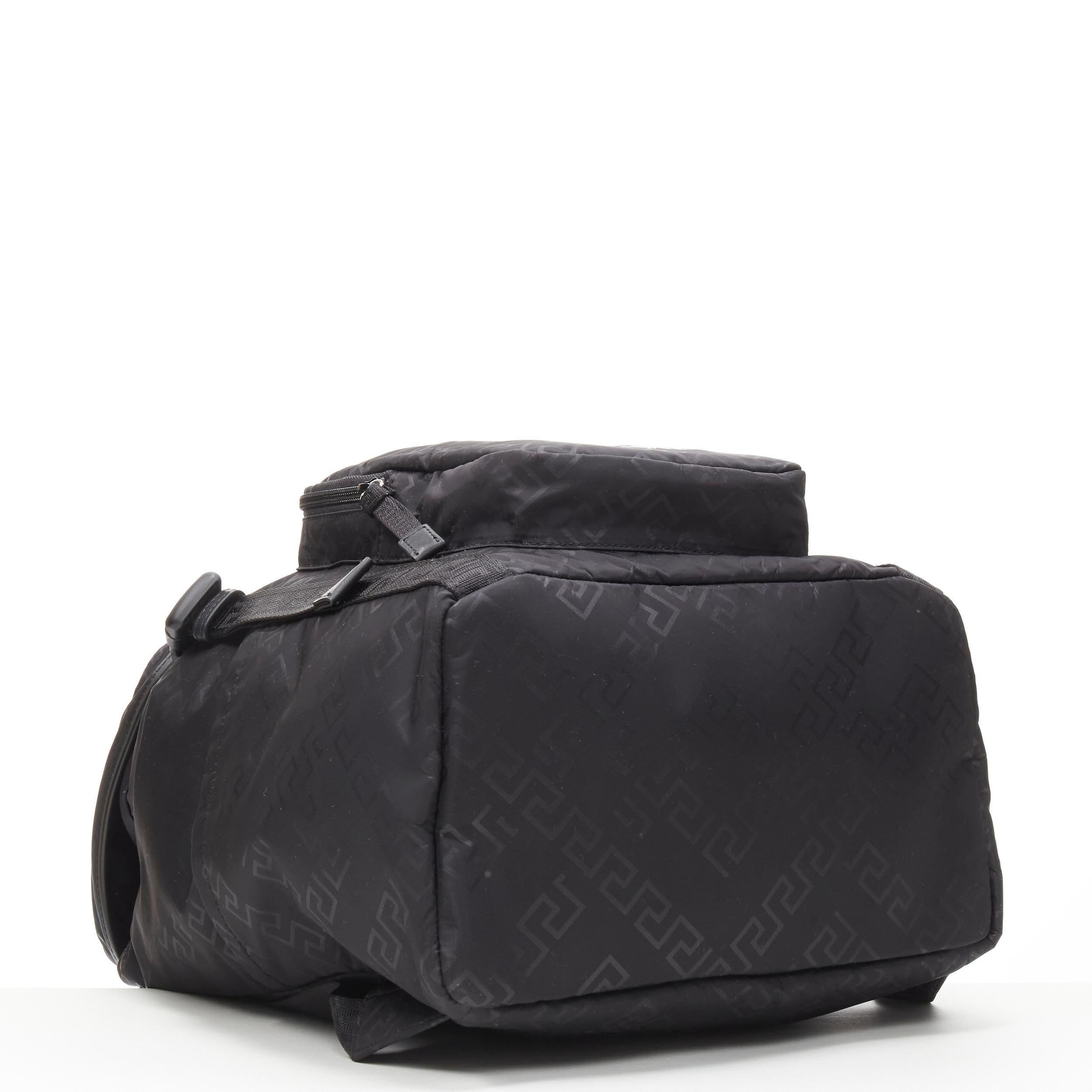 new VERSACE Greca black nylon white Medusa buckle Technical backpack 1