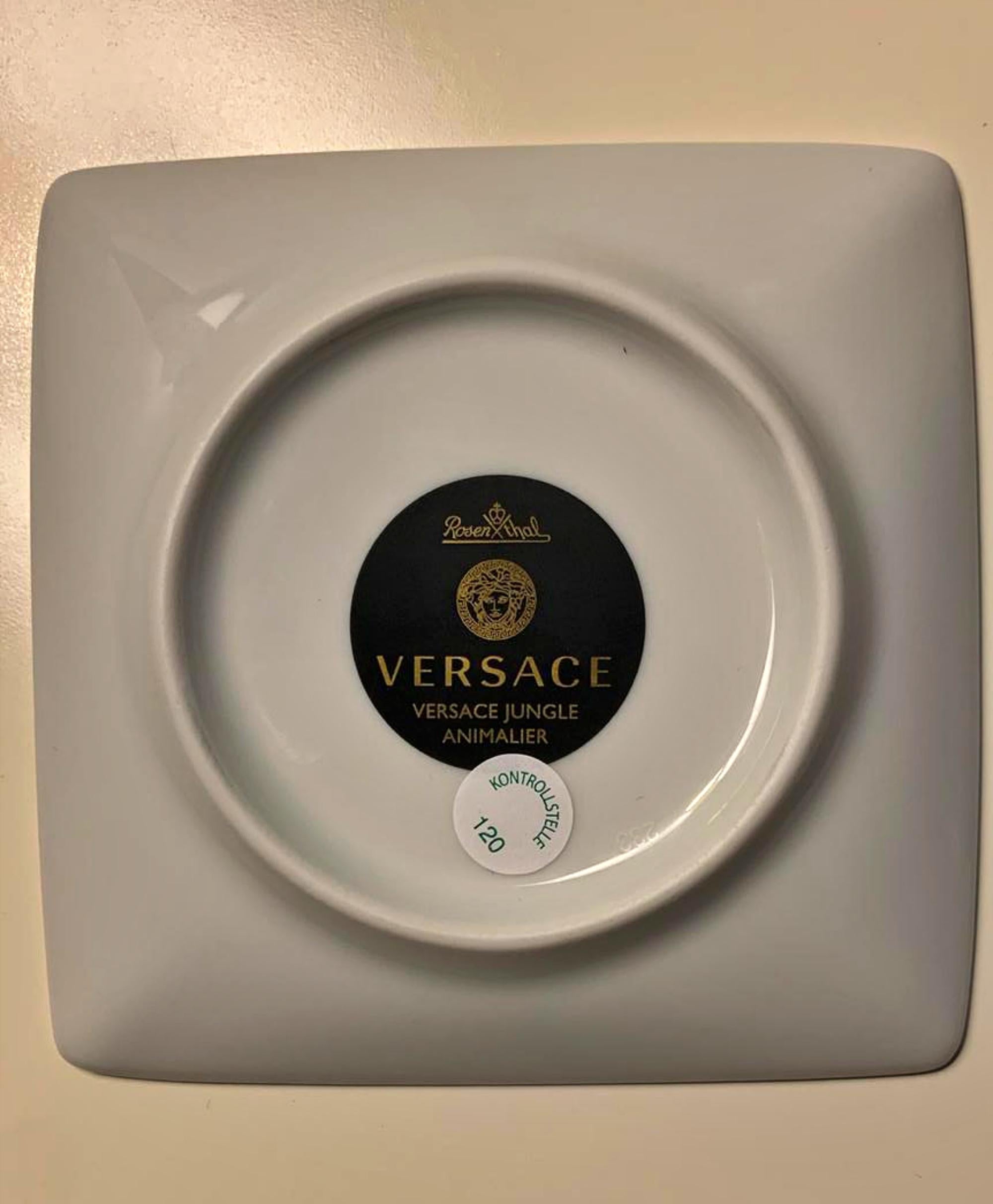 Italian NEW Versace Home Jungle Collection Tray For Sale