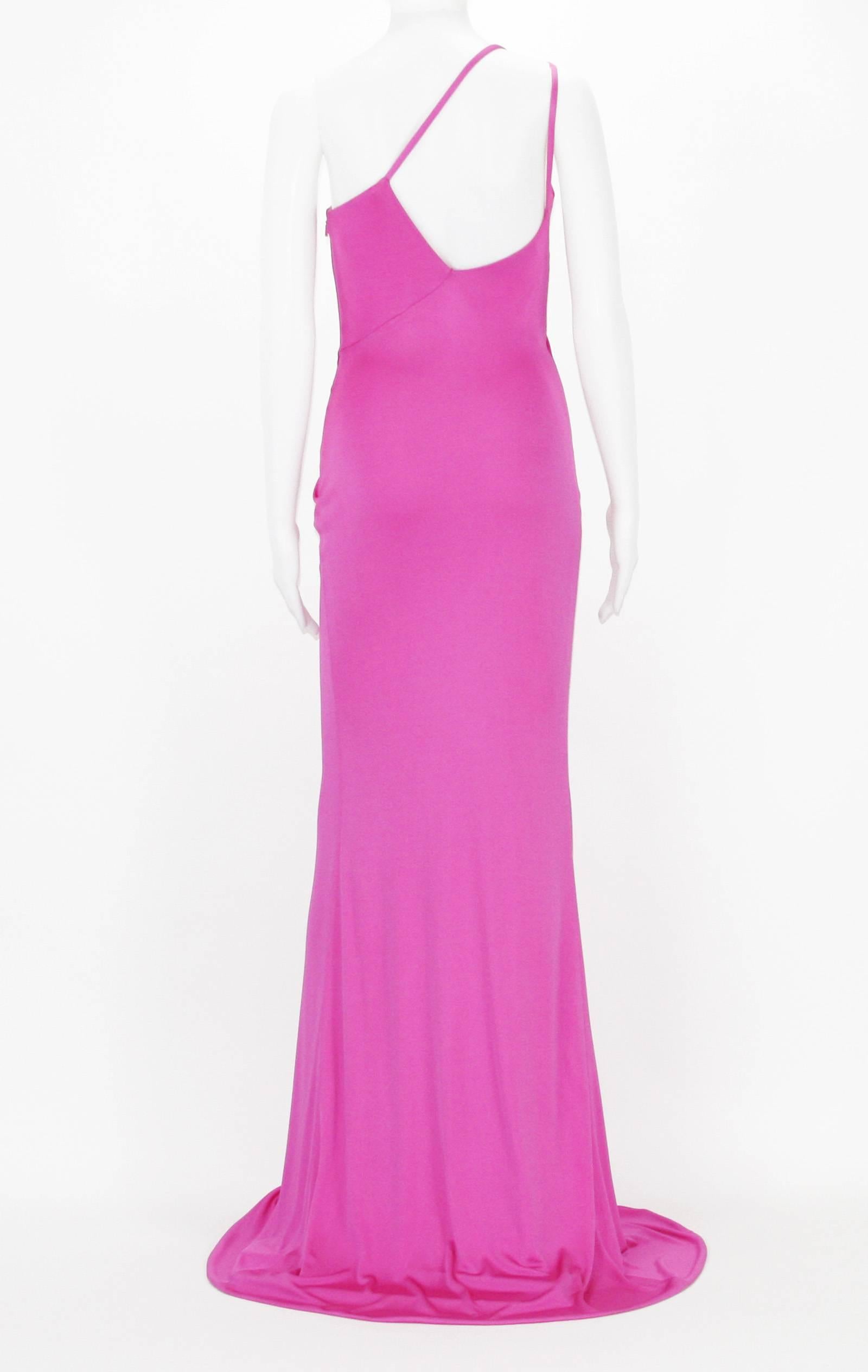 versace hot pink dress