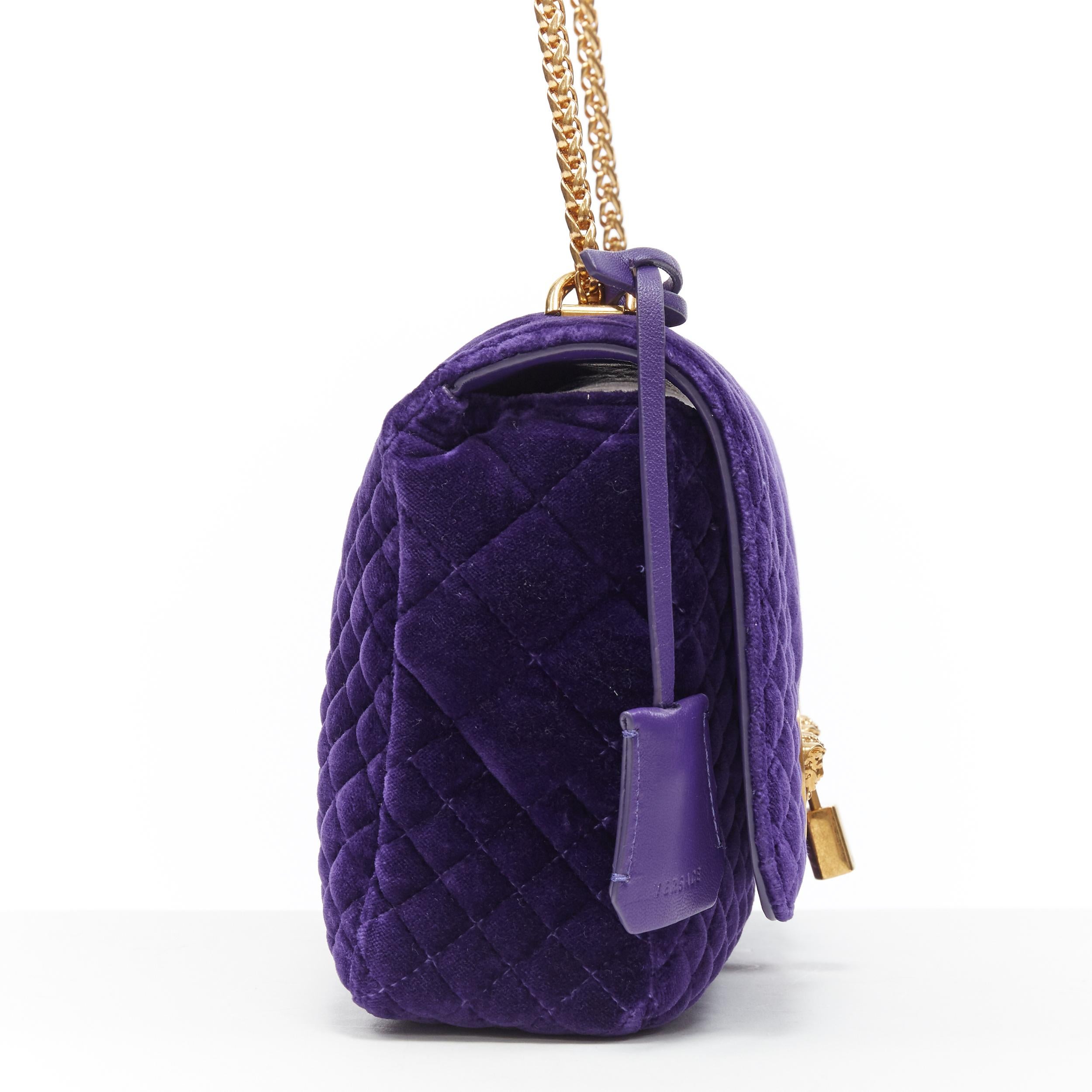 purple and gold bag