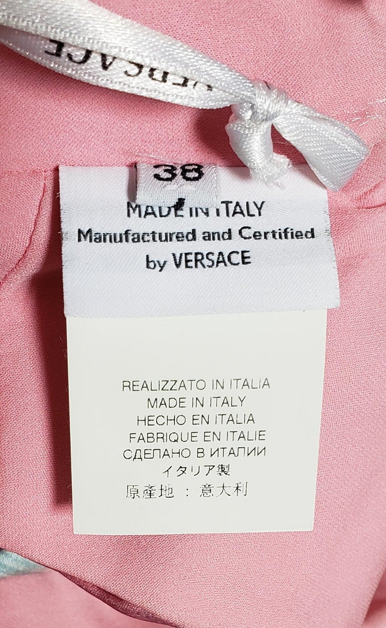 New VERSACE Julie Verhoeven Print Long Dress Gown For Sale at 1stDibs ...