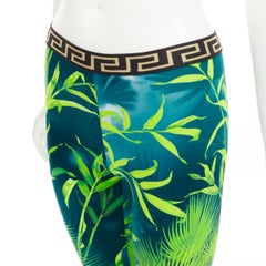 new VERSACE Kidswear Iconic Jungle print gold Greca legging 14A XS