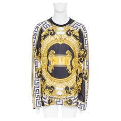 Neuer VERSACE KITH Medusa Greca Langarmpullover mit Barocco-Logodruck 3XL selten