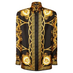 NEW Versace La Coupe Des Dieux Silk Shirt Medusa Greek Key Men's IT56 3XL