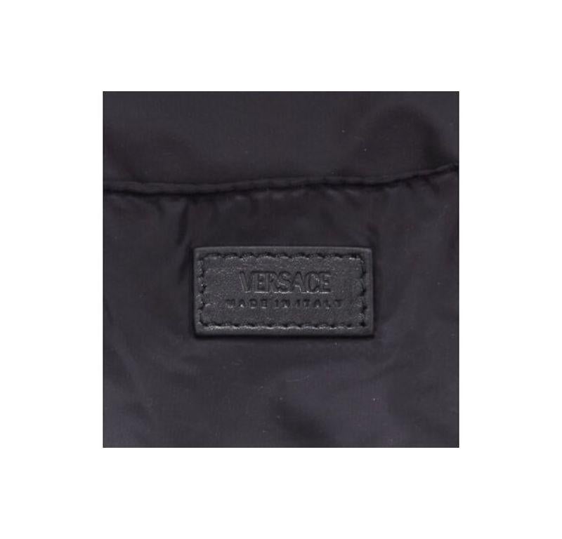 new VERSACE La Greca 90's logo black nylon backpack bag 6