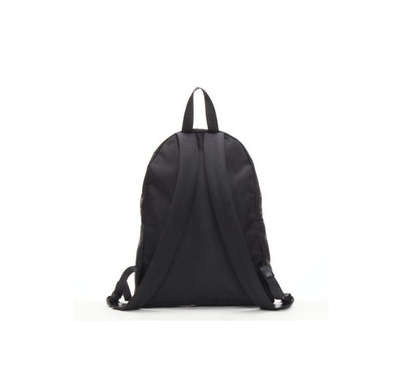 new VERSACE La Greca 90's logo black nylon backpack bag 1