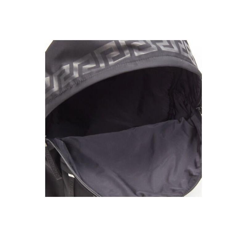 new VERSACE La Greca 90's logo black nylon backpack bag 5