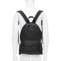 new VERSACE La Greca 90's logo tonal print black nylon casual  backpack bag