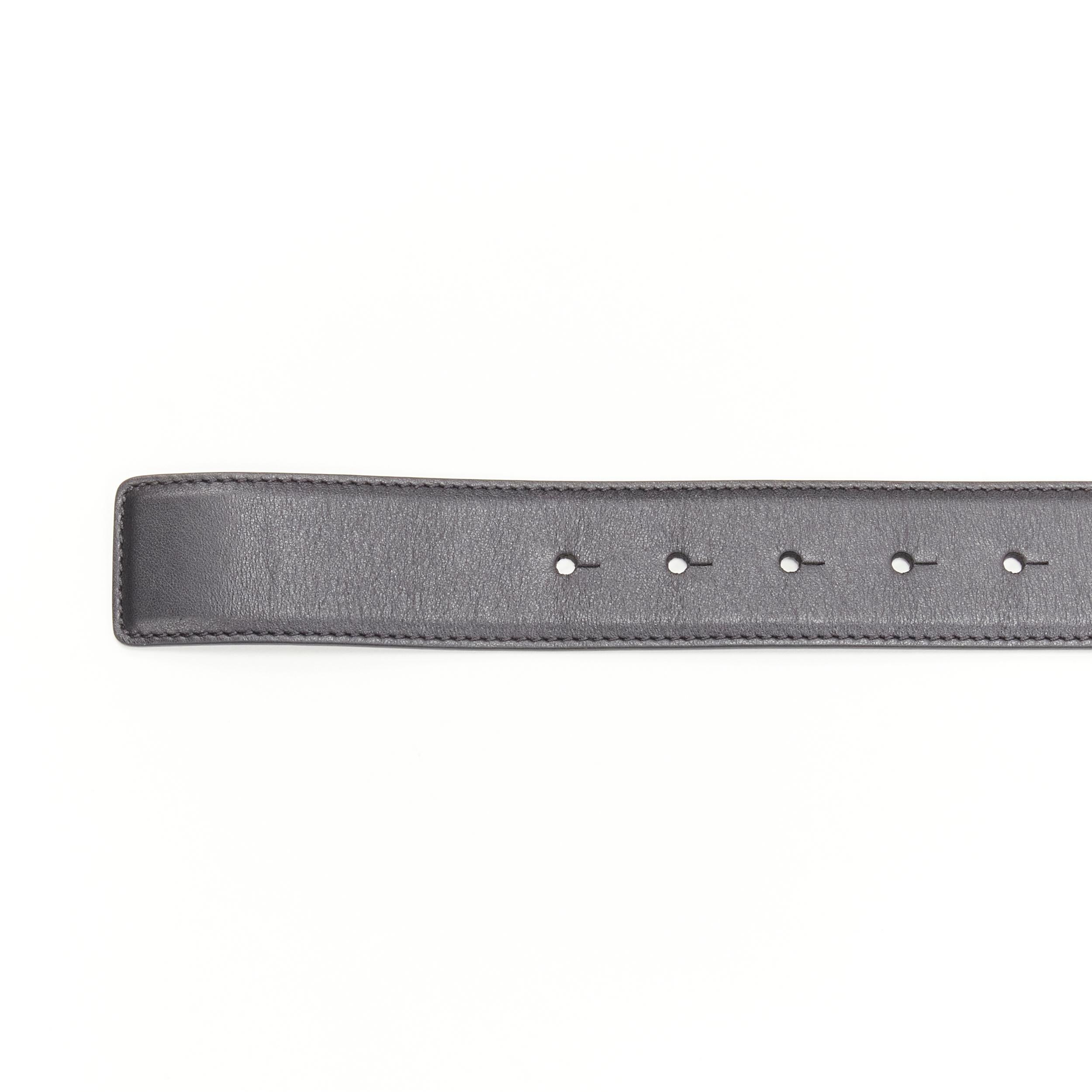 new VERSACE La Medusa ruthenium silver buckle black leather belt 110cm 42-46