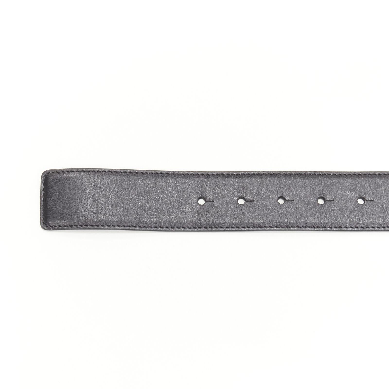 new VERSACE La Medusa ruthenium silver buckle black leather belt 115cm 44-48