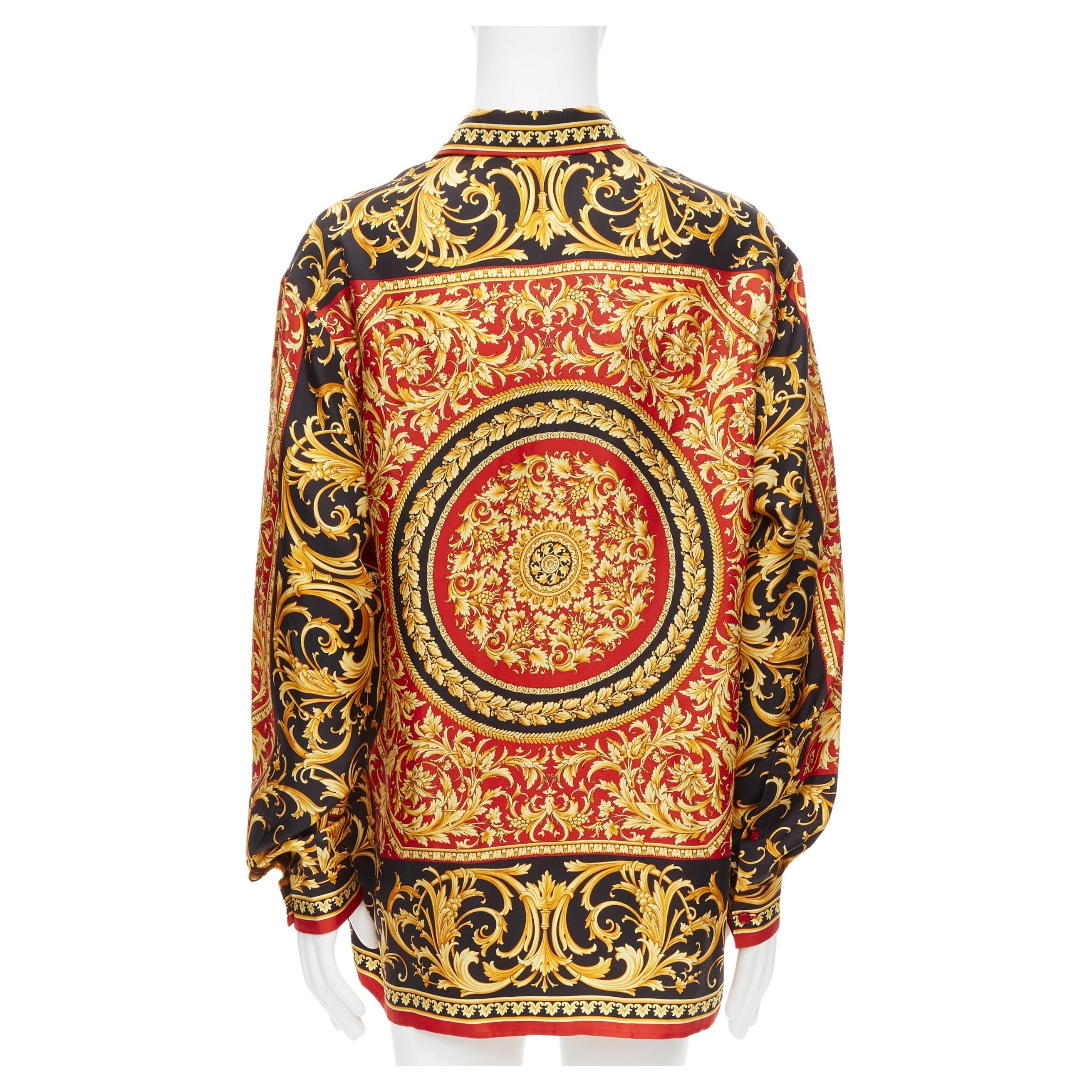 Gianni Versace 1993 Barocco Silk Printed Shirt – Renaissance / Rome at ...