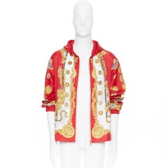 new VERSACE Limited Gold Pig Medusa Medallion Coin Baroque print hoodie IT54 2XL