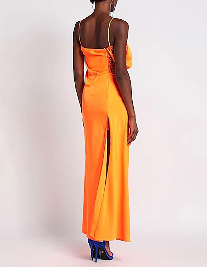 versace orange dress