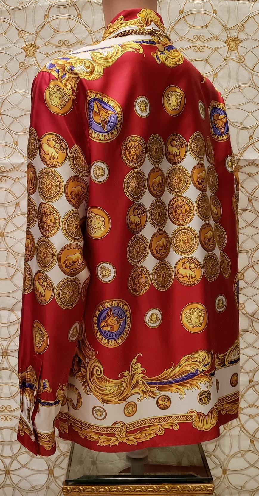 NEW VERSACE LUNAR NEW YEAR LIMITED EDITION SILK SHIRT Size 50 - L 6