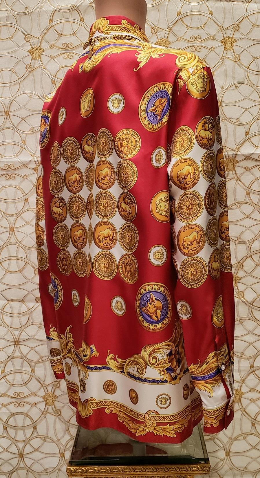 NEW VERSACE LUNAR NEW YEAR LIMITED EDITION SILK SHIRT Size 50 - L 4