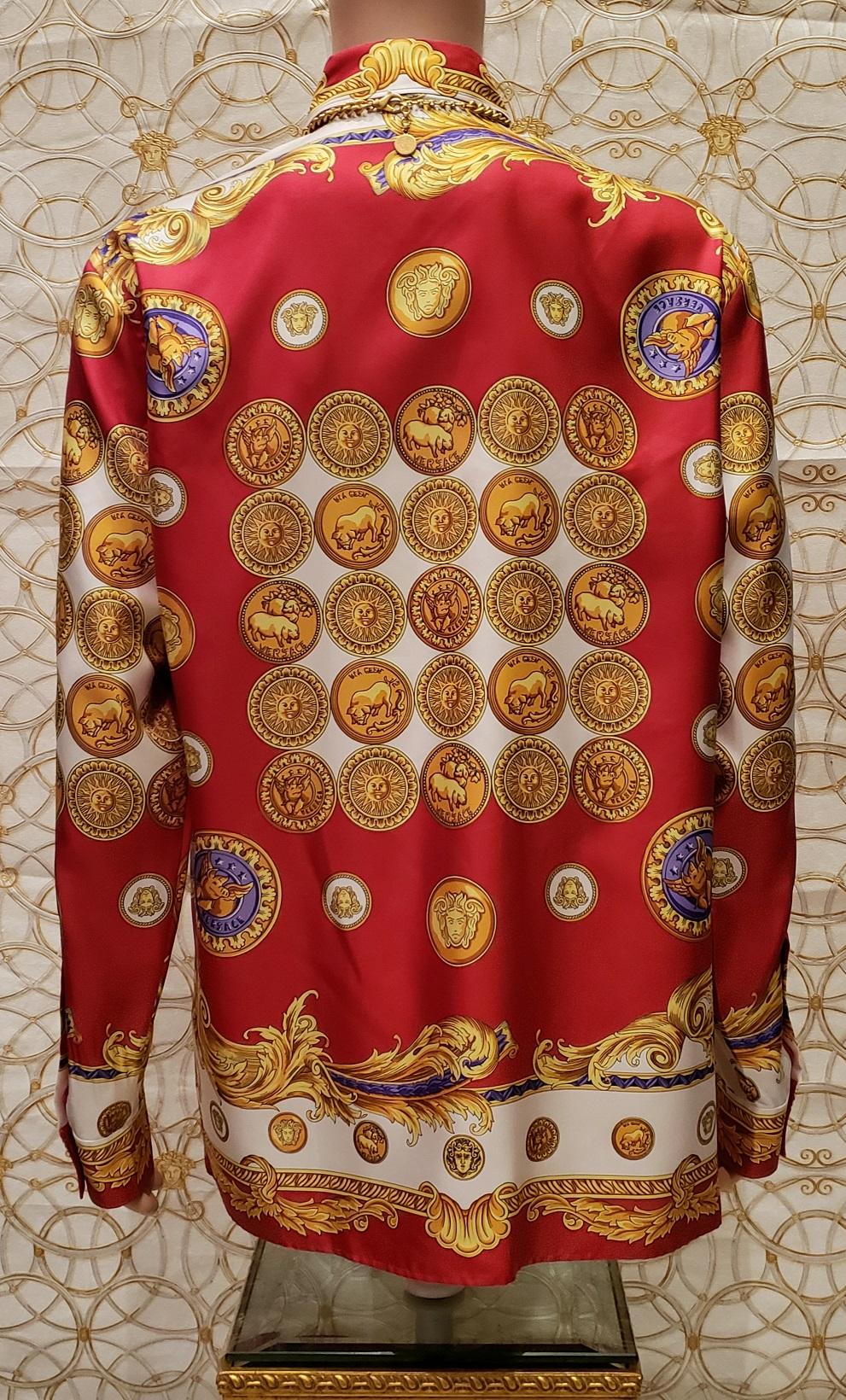 NEW VERSACE LUNAR NEW YEAR LIMITED EDITION SILK SHIRT Size 50 - L 5