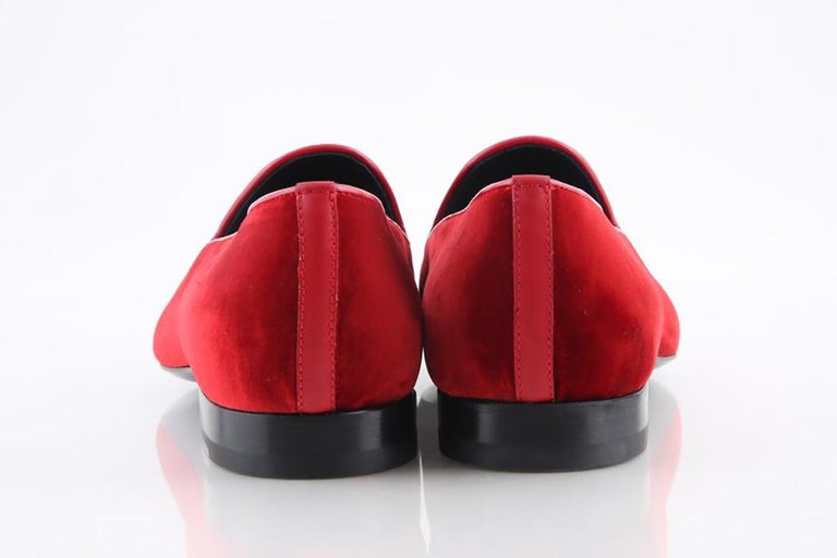 Red Velvet Loafers Versace Loafers Red Red Velvet Versace Loafers