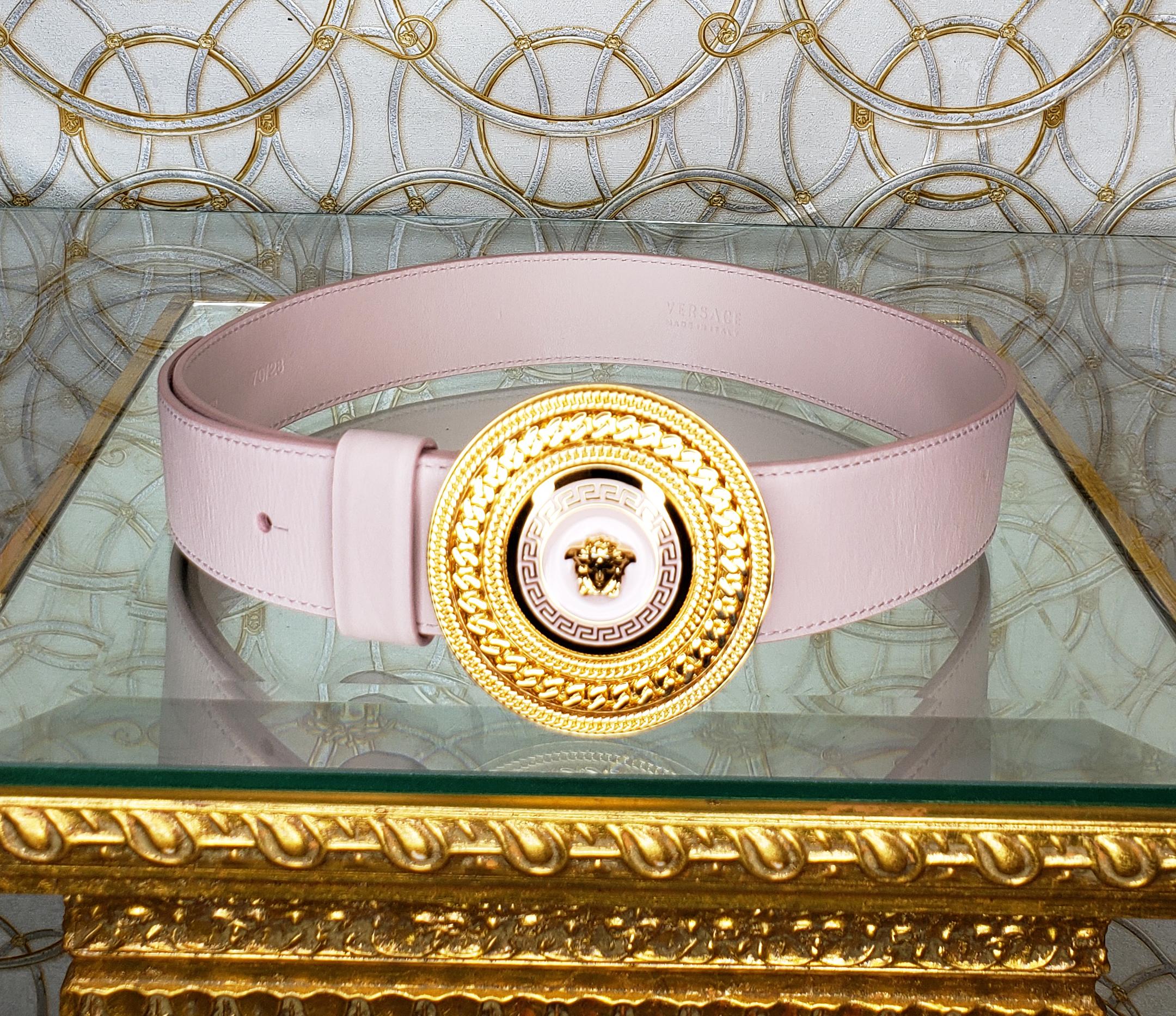 pink versace belt
