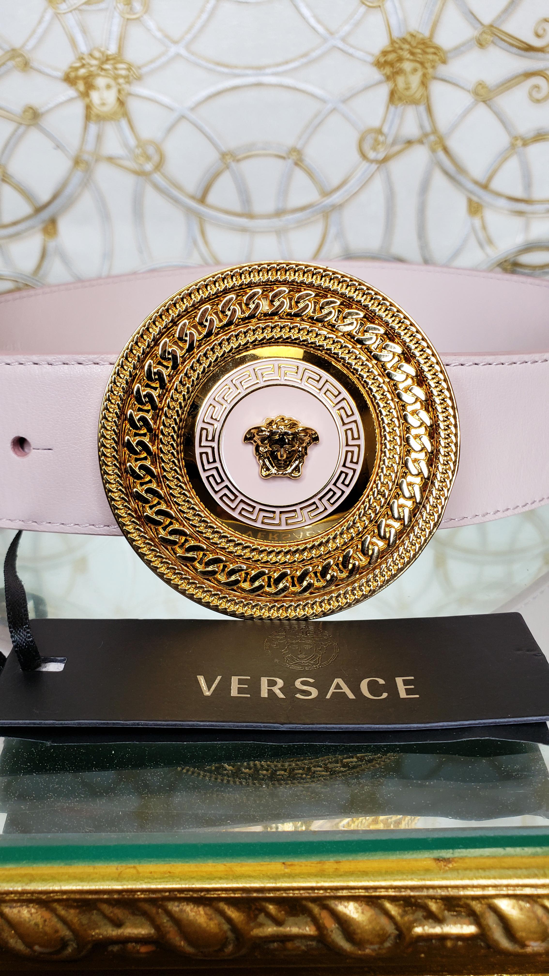 versace belt pink