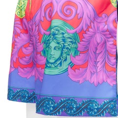 new VERSACE Medusa Trionfo Garden blue purple Barocco swim trunk shorts IT6 XL