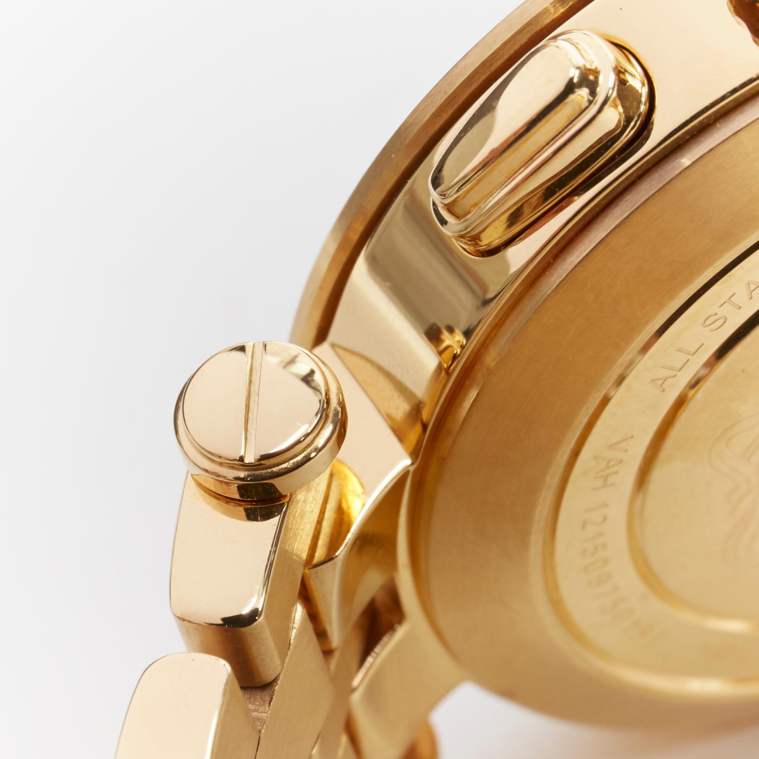 versace aion chrono two-tone gunmetal/bronze stainless steel men's watch