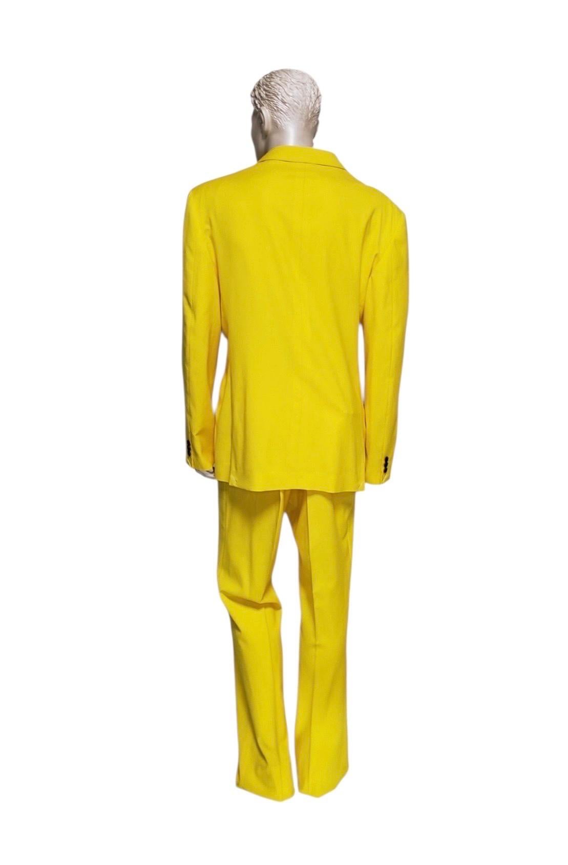 Nuovo abito sartoriale Versace da uomo - Giallo Canarino in vendita 2