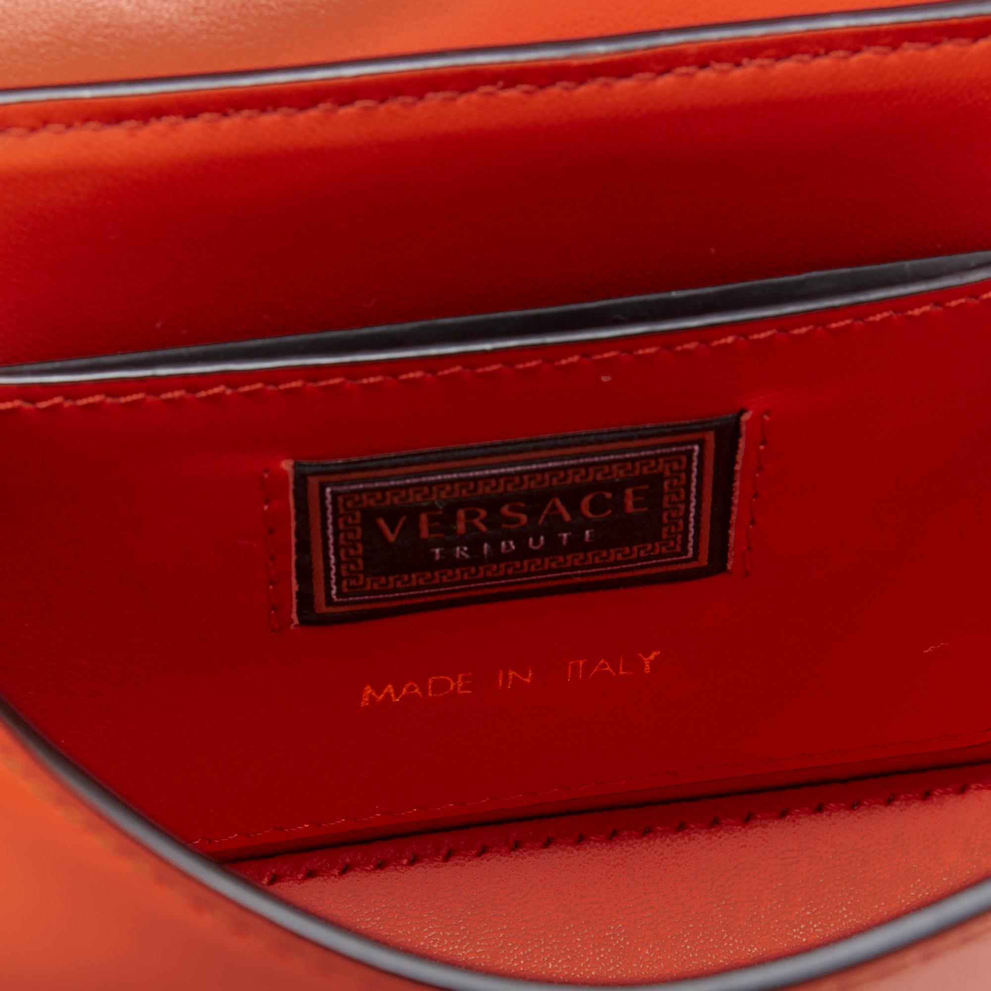 new VERSACE Mini Icon pink baroque swarovski crystal embellished flap bag 7