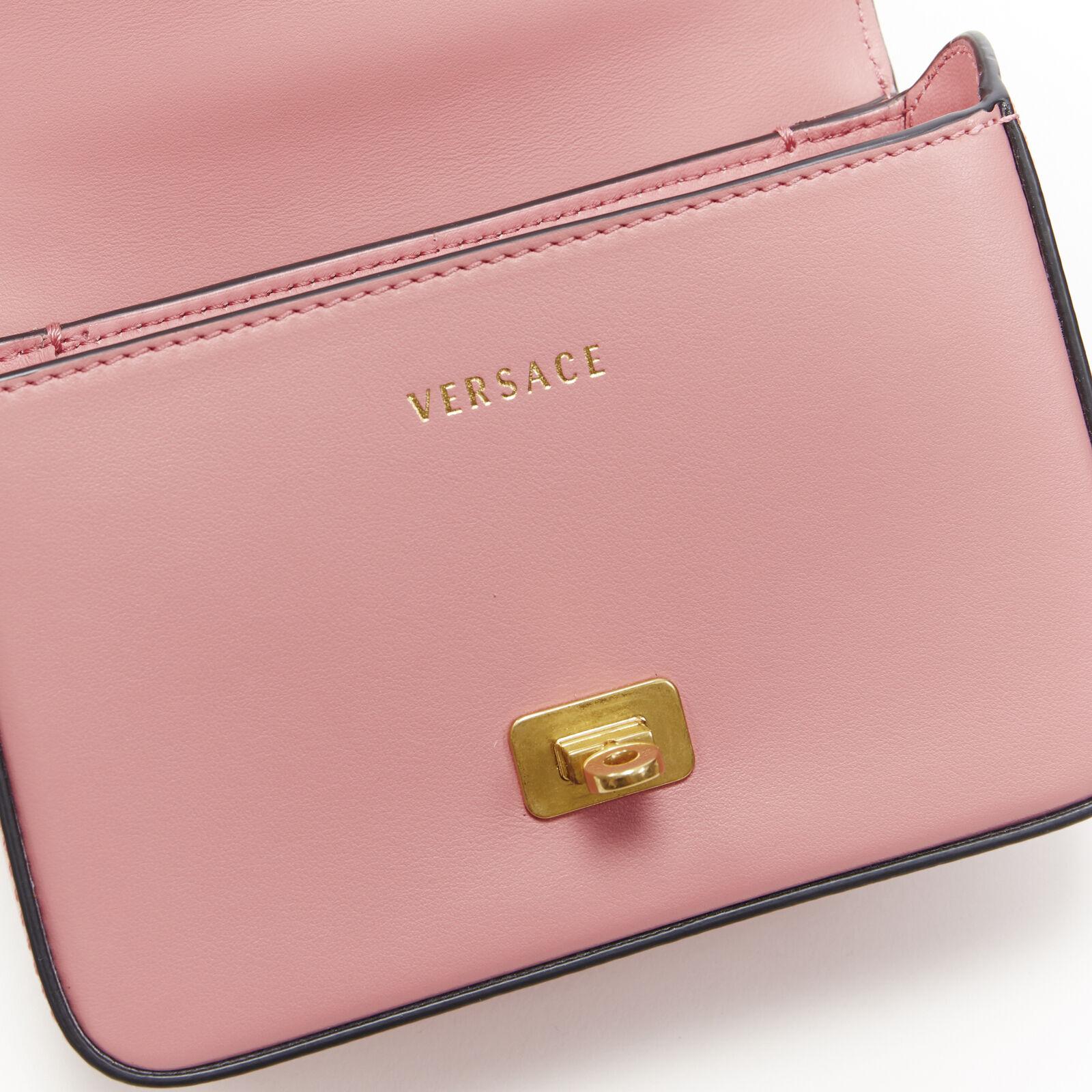 New VERSACE Mini Icon pink baroque Swarovski crystal embellished shoulder bag 3