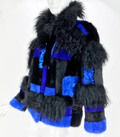 New Versace mixed fur jacket