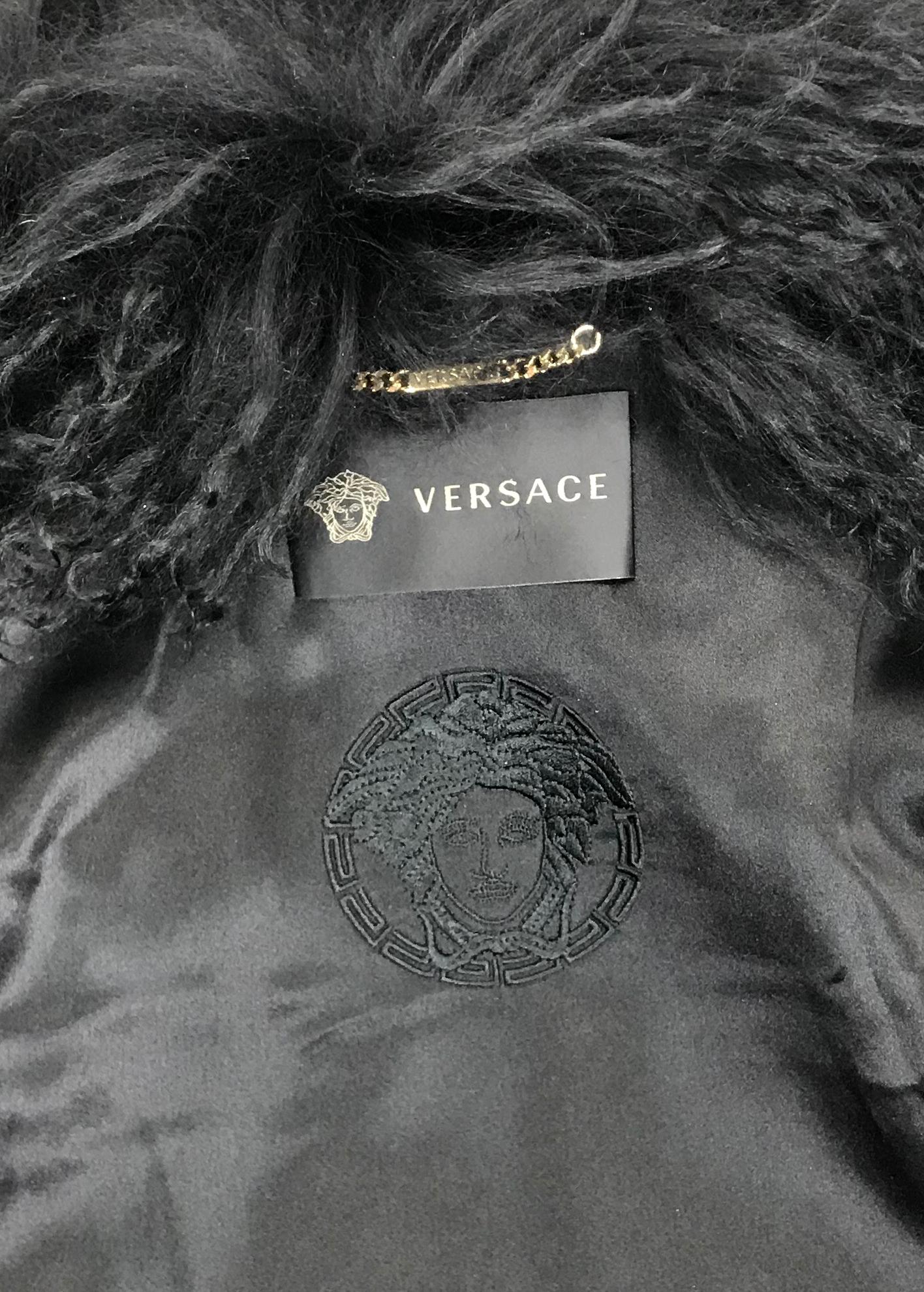 Women's New Versace mixed fur jacket