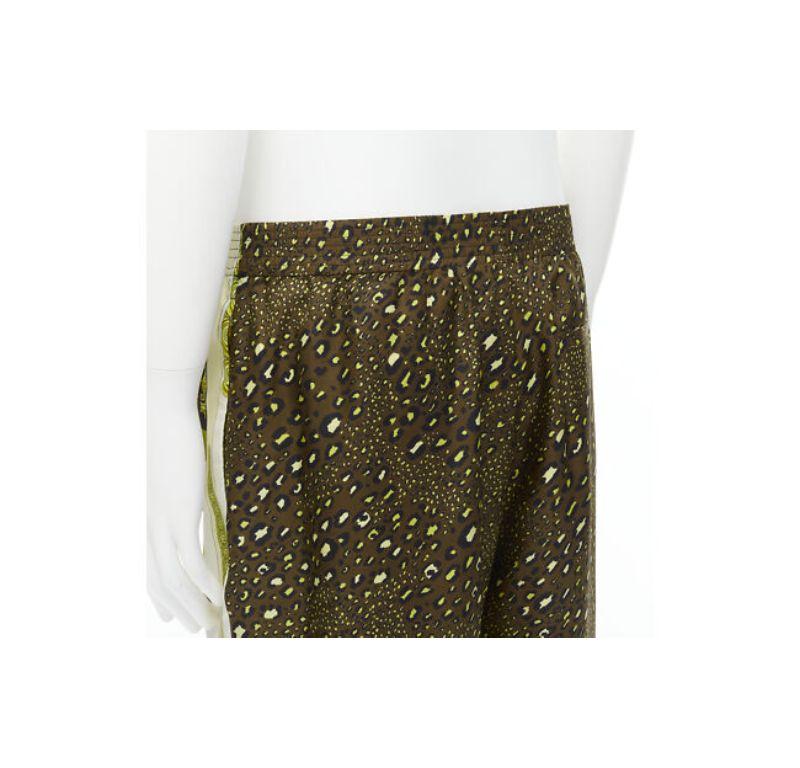new VERSACE Mosaic Barocco 2021 100% silk gold baroque leopard pants IT48 M For Sale 4