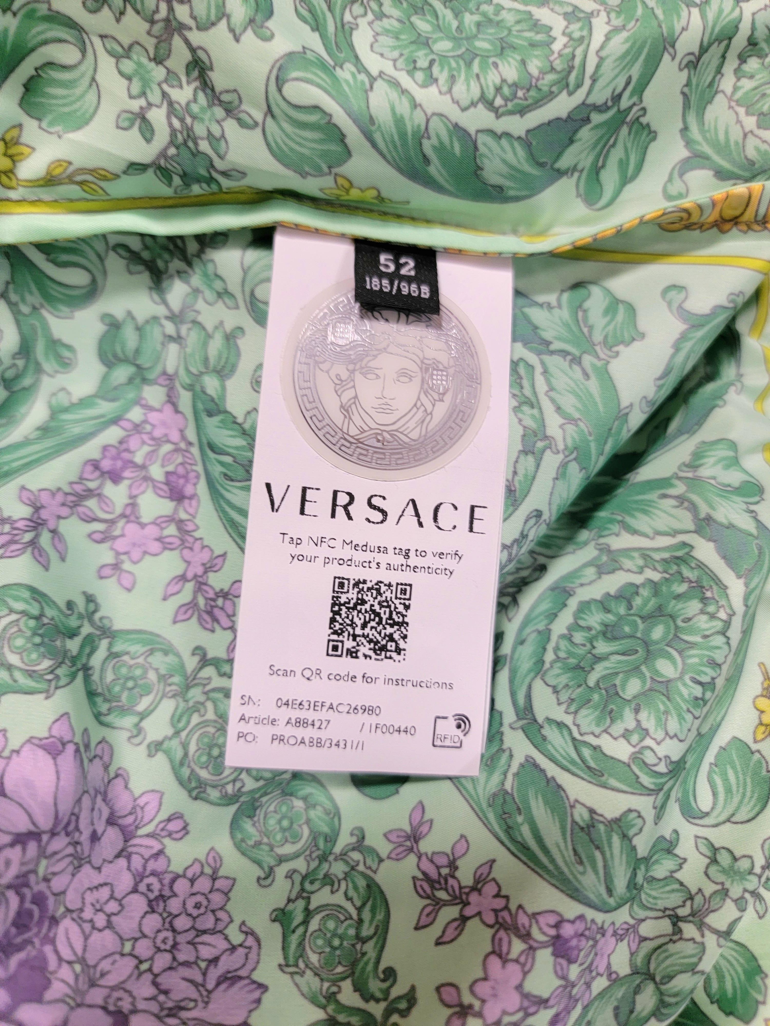 NEW Versace Mosaic Baroque Jacket Men's IT52 XL Resort 2021 3