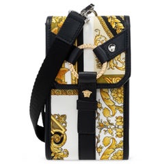 Versace Mehrfarbige Barock Bondage Canvas Phone Holder Umhängetasche