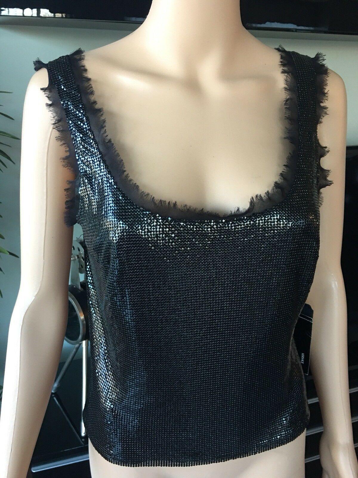 New Versace Oroton Metal Mesh Chainmail Top And Skirt Suit 2 Piece Set  6