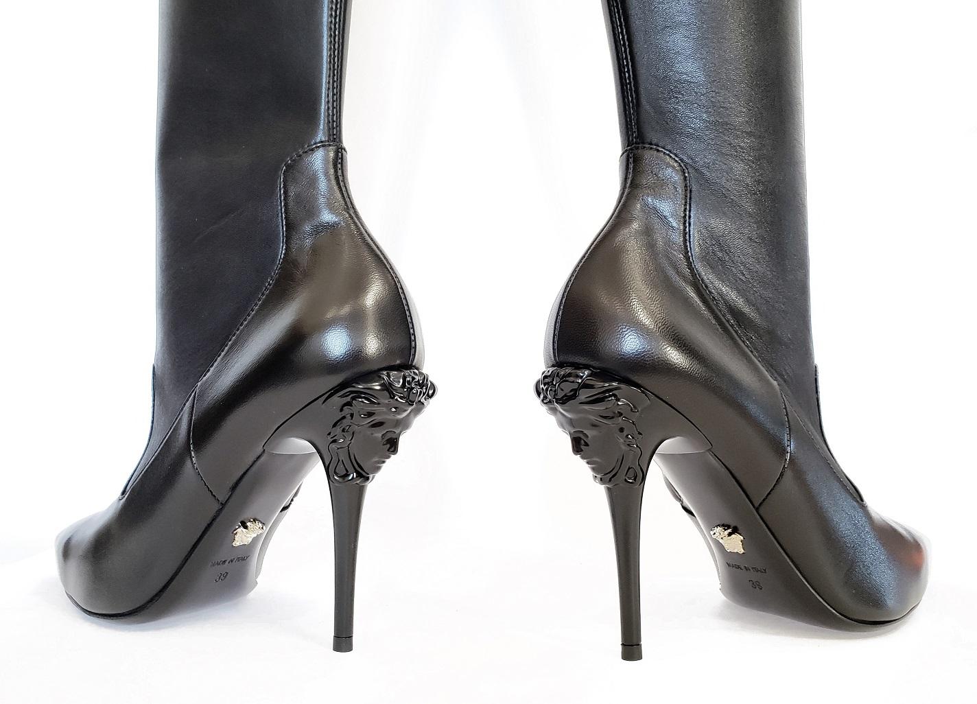 palazzo high heel booties