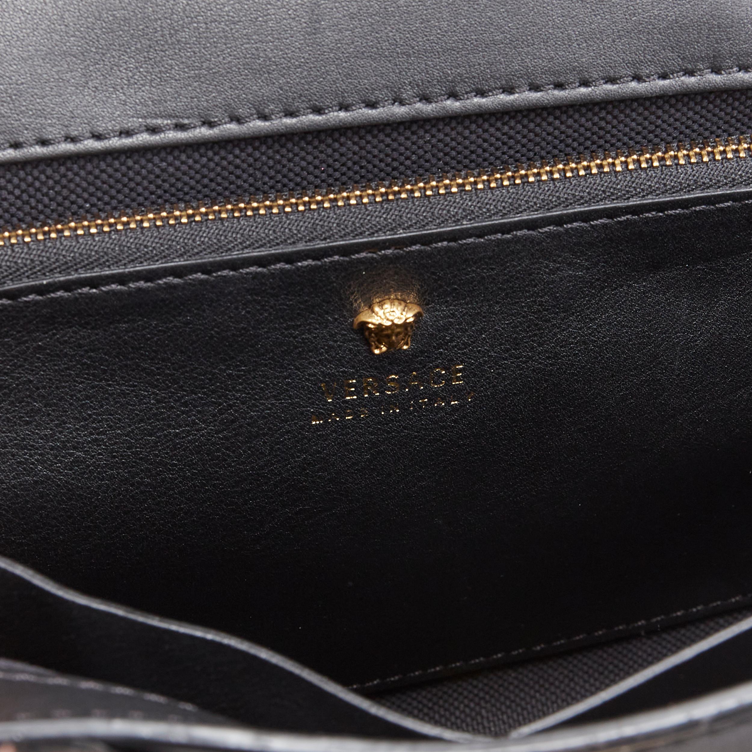 new VERSACE Palazzo Empire black gold crystal crossbody satchel bag 6