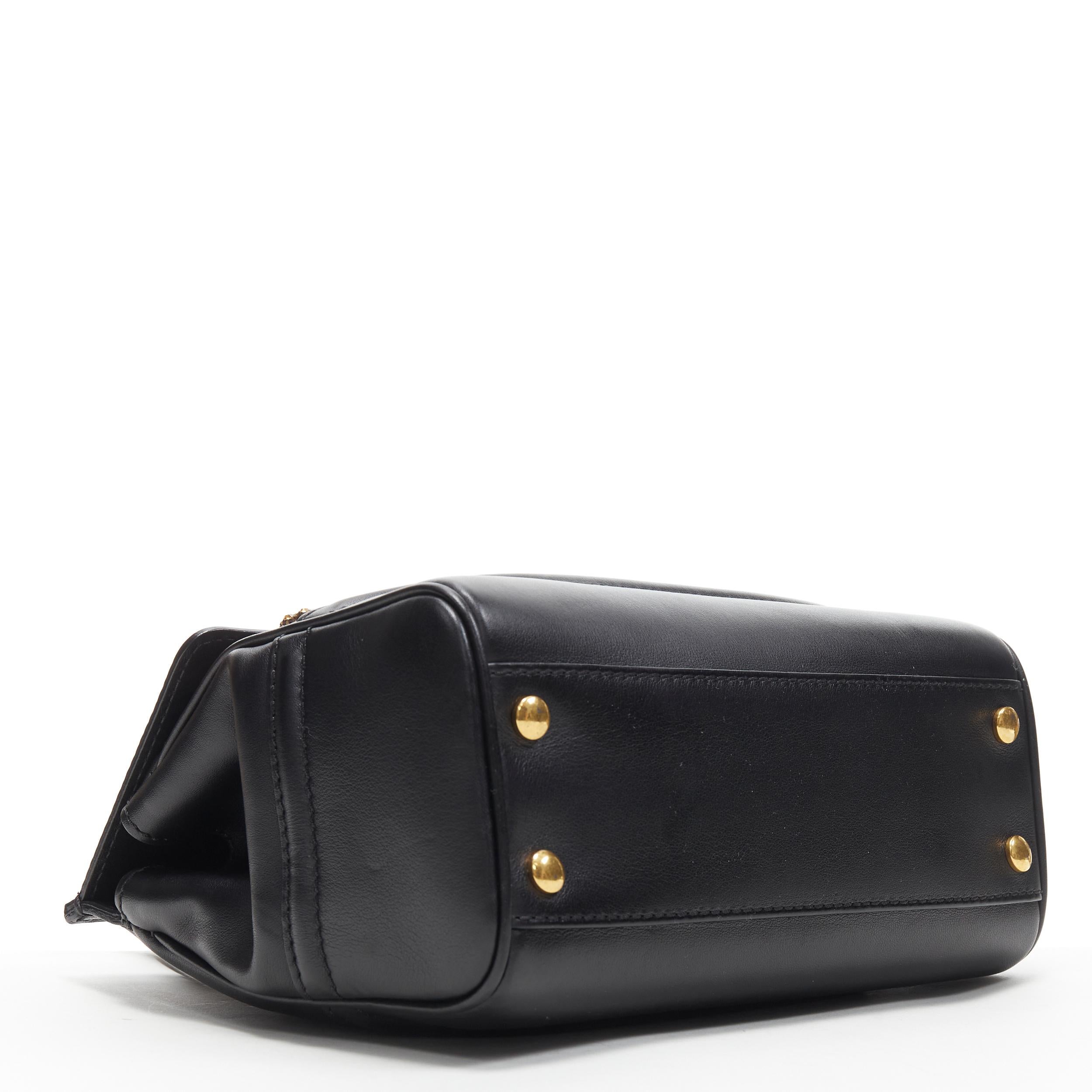 Women's new VERSACE Palazzo Empire black gold crystal crossbody satchel bag