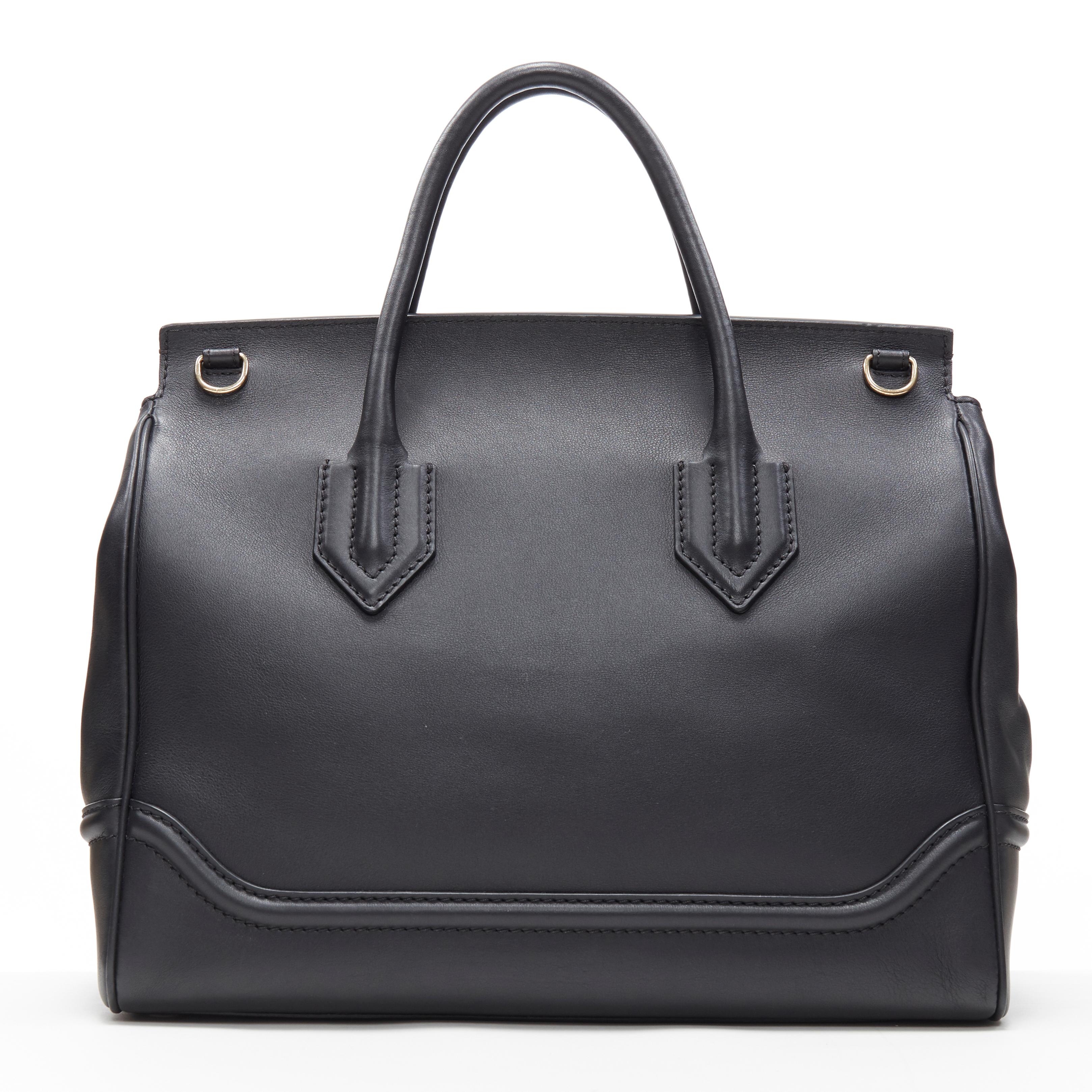 Women's new VERSACE Palazzo Empire Large classic black calf leather Medusa satchel bag