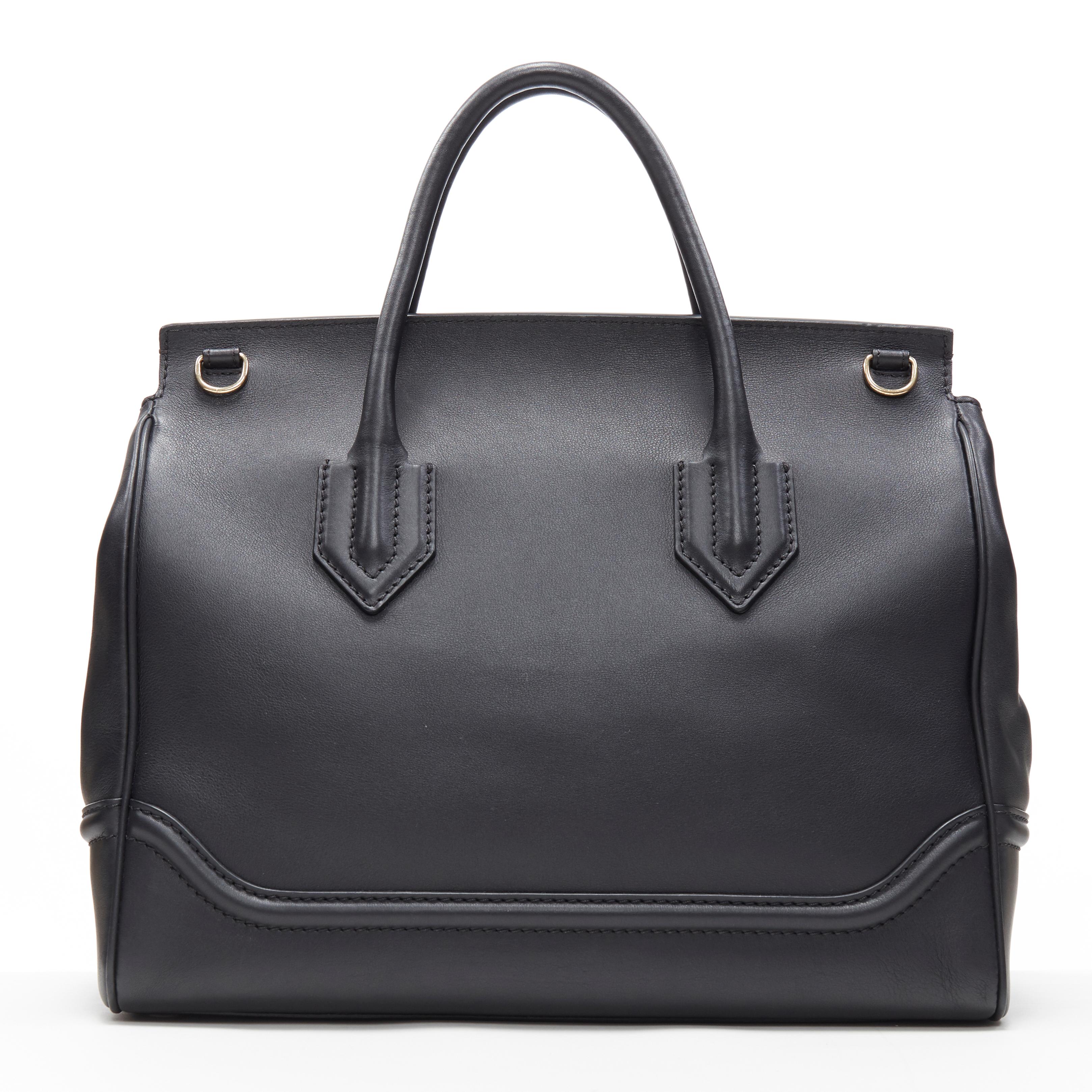 new VERSACE Palazzo Empire Large classic black calf leather Medusa satchel bag