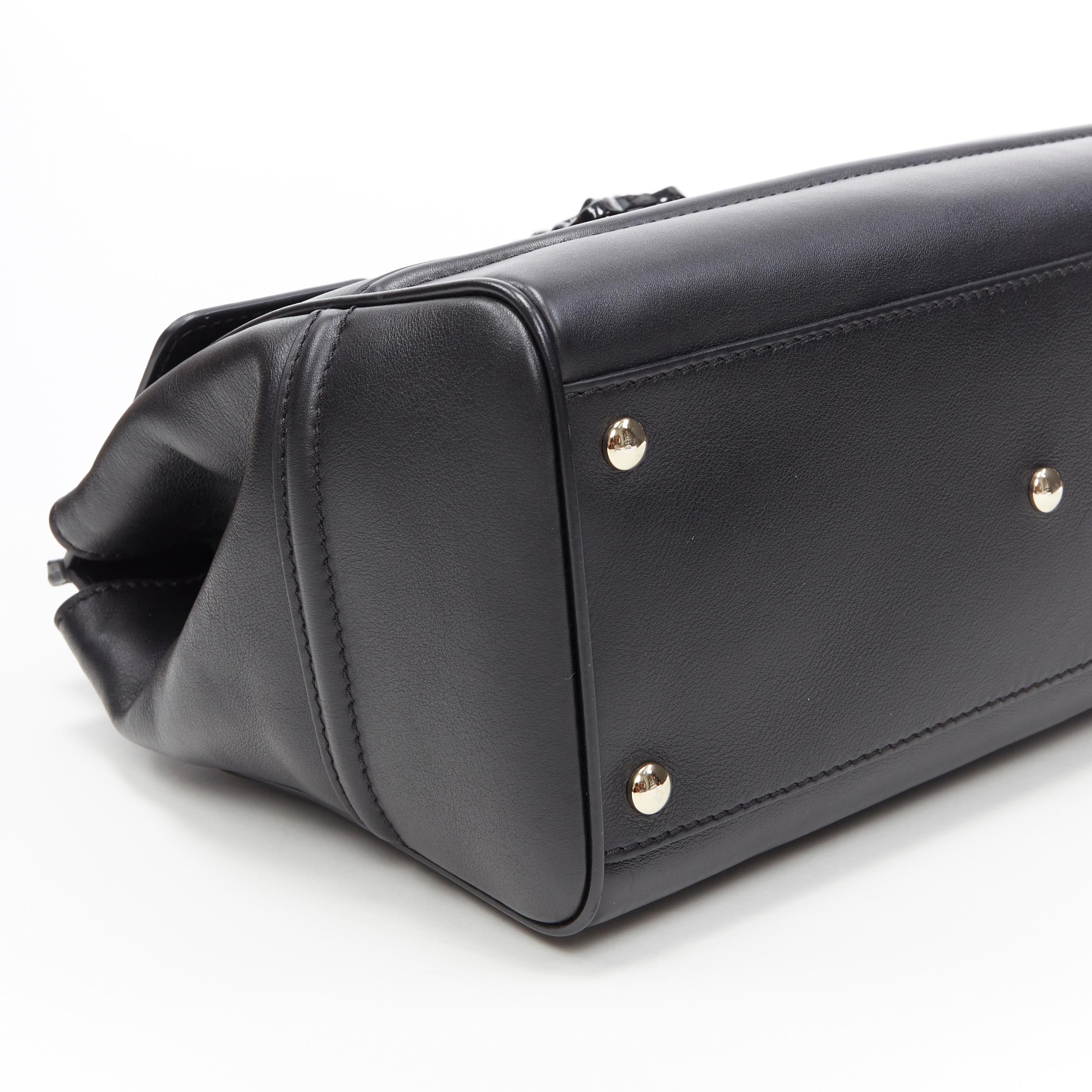 new VERSACE Palazzo Empire Medium classic black calf leather Medusa satchel bag 4