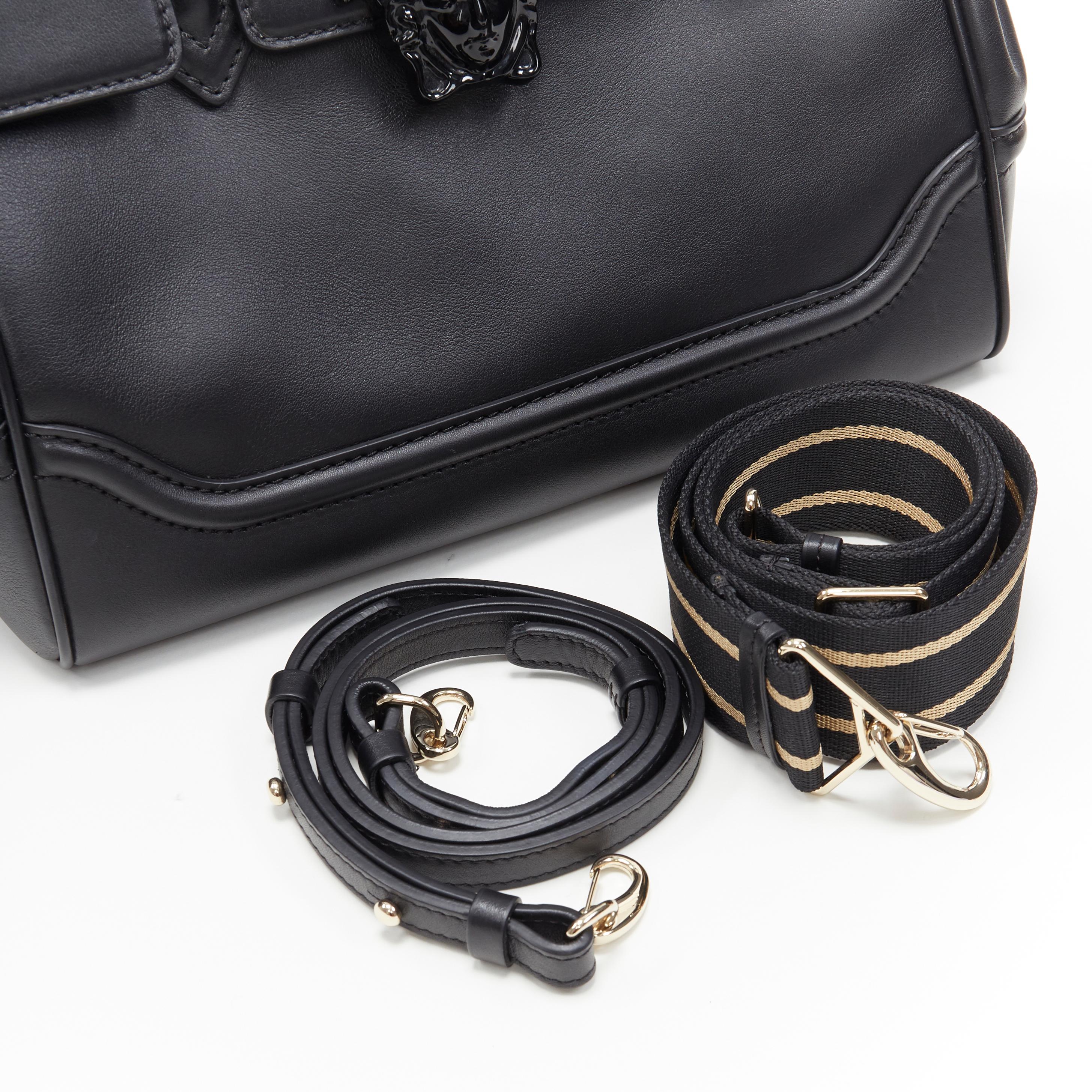 new VERSACE Palazzo Empire Medium classic black calf leather Medusa satchel bag 6